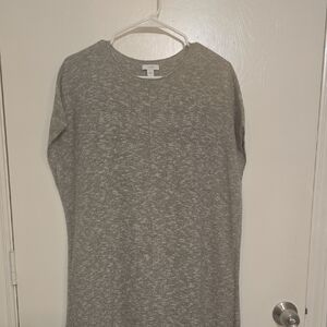 Gray Knit Sweater Dress